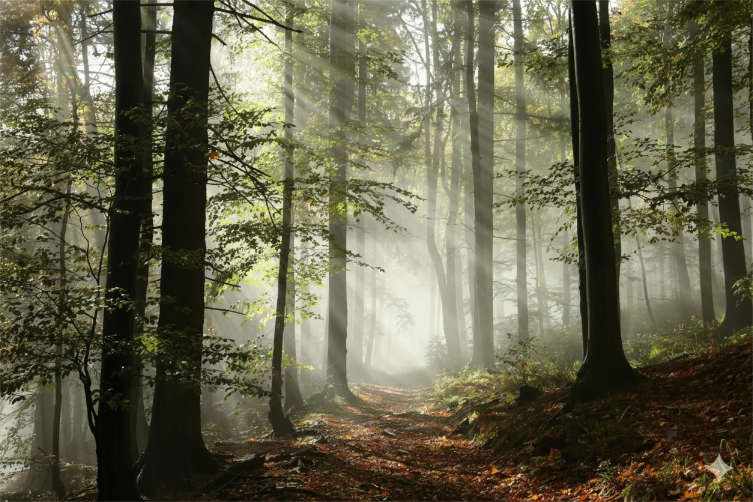 Mindful walking through natural environment