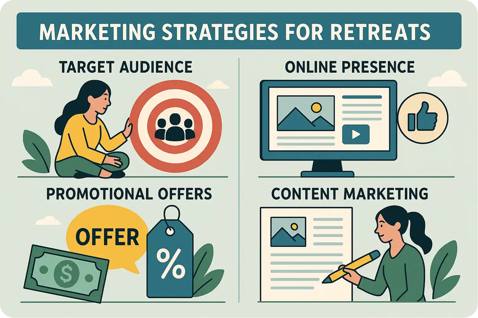 Marketing strategies overview for yoga retreat facilitators and wellness retreat leaders